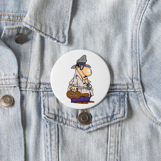 Grappig factuur innen karakter ronde button 7,6 cm
