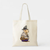 Grappig factuur innen karakter tote bag (Achterkant)