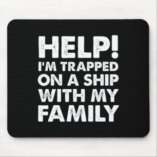 Grappig familie cruise shirt bijpassende vakantie muismat