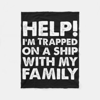 Grappig Familie Cruise Shirt Matching Vakantie Cru Fleece Deken