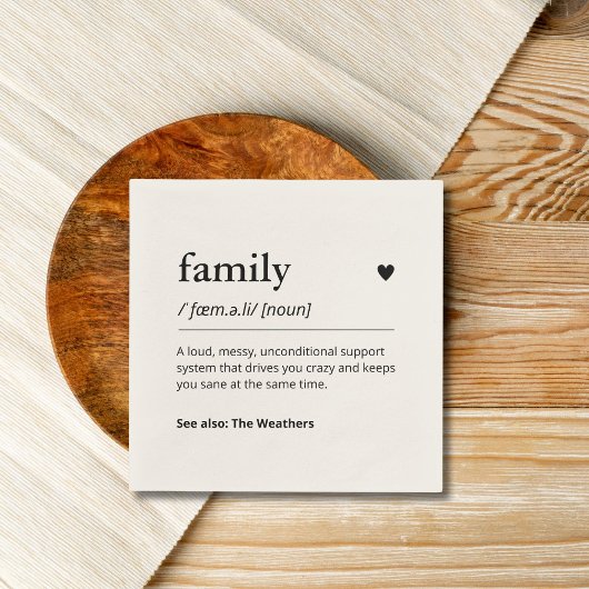 Grappig Familie Custom Definition Modern Diner Servet
