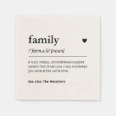 Grappig Familie Custom Definition Modern Diner Servet (Voorkant)