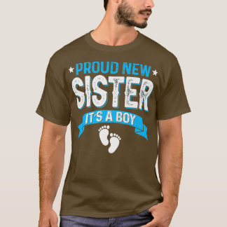 Grappig Familie Geslacht onthullen trots nieuw zus T-shirt