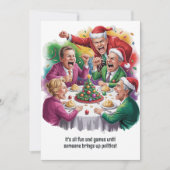 Grappig Familie Politiek Kerstmis Feestdagenkaart (Voorkant)