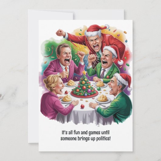 Grappig Familie Politiek Kerstmis Feestdagenkaart (Voorkant)