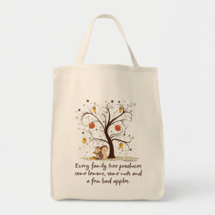 Grappig familieontwerp tote bag