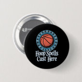 Grappig Fantasy Basketbal Spell League Draft spel Ronde Button 5,7 Cm (Voorkant /achterkant)