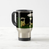 Grappig Farmer Haal een MOOve op! Reisbeker (Voorkant links)