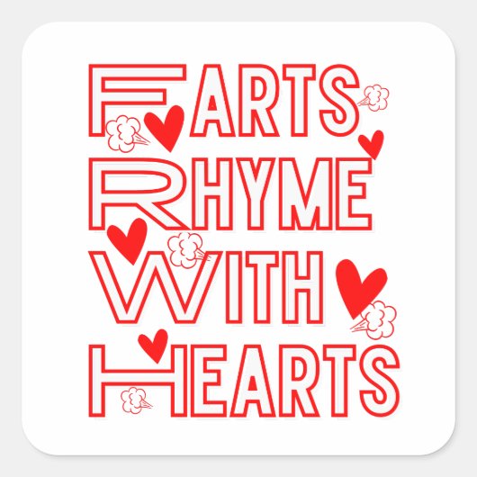 Grappig Fart Out-Loud Vierkante Sticker (Voorkant)
