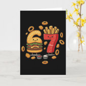 Grappig Fast Food 67 Burger Frites Kipnugget Zes Kaart (Gele Bloem)