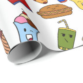 Grappig Fast Food Inpakpapier (Rol Hoek)
