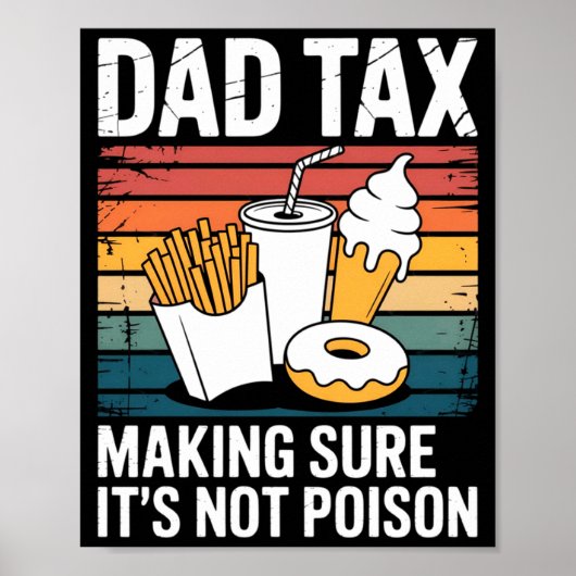 Grappig Fast Food Ison Tester Cadeau Retro Vader B Poster (Voorkant)