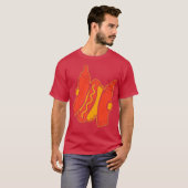 Grappig Fastfood Hotdog met mosterd en ketchup T-shirt (Voorkant volledig)