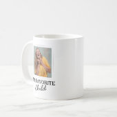 Grappig favoriet kind mama koffiemok (Voorkant links)