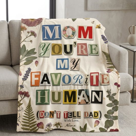 Grappig Favoriet Menselijk Cadeau voor Moeder Fleece Deken