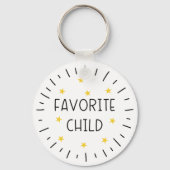 Grappig Favoriete Child Keyring met bericht Sleutelhanger (Voorkant)
