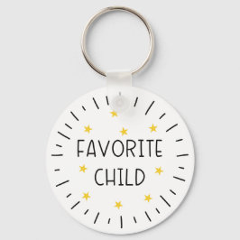 Grappig Favoriete Child Keyring met bericht Sleutelhanger