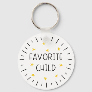 Grappig Favoriete Child Keyring met bericht Sleutelhanger