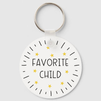Grappig Favoriete Child Keyring met bericht Sleutelhanger