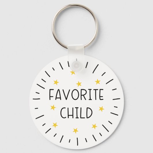 Grappig Favoriete Child Keyring met bericht Sleutelhanger (Voorkant)