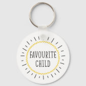 Grappig Favoriete Child Keyring met bericht Sleutelhanger (Voorkant)