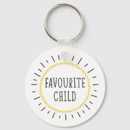 Grappig Favoriete Child Keyring met bericht Sleutelhanger