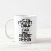 Grappig favoriete kind schoonzoon cadeau koffiemok (Links)