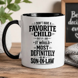 Grappig favoriete kind schoonzoon cadeau koffiemok