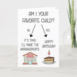 Grappig Favoriete Kind Verjaardag Kaart voor Mama