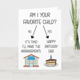 Grappig Favoriete Kind Verjaardag Kaart voor Papa