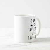 Grappig Favoriete Kind Zoon Mama Gepersonaliseerd  Koffiemok (Voorkant rechts)