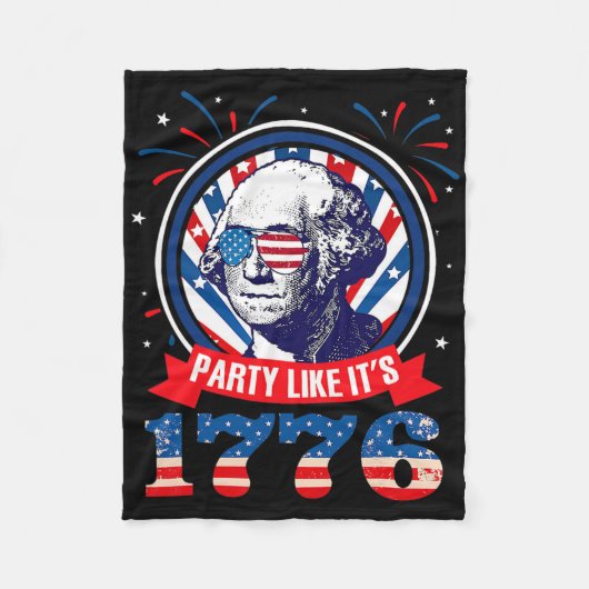 Grappig Feest Alsof Het 1776 4e Juli George Was Fleece Deken (Voorkant)