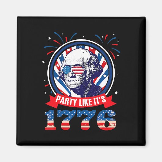 Grappig Feest Alsof Het 1776 Is 4 Juli George Was Magneet (Voorkant)
