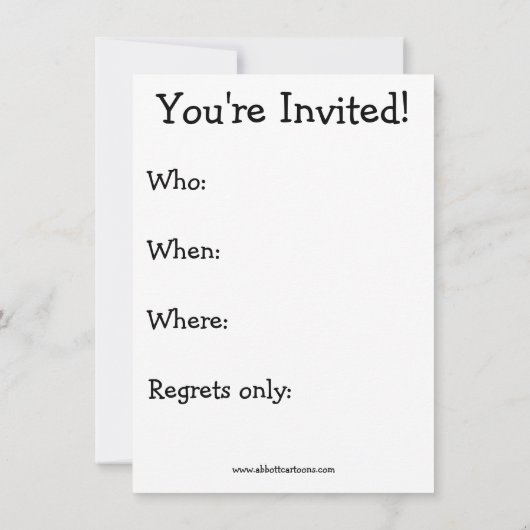 Grappig feest voor haar kaart (Achterkant)