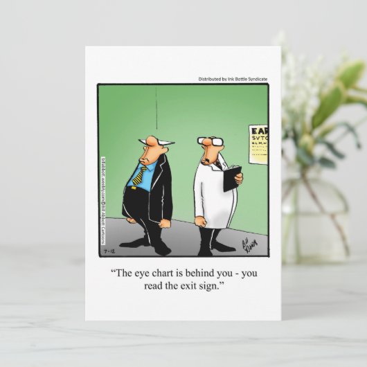 Grappig feest voor hem kaart (Staand voorkant)