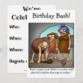 Grappig feest voor hem kaart (Voorkant / Achterkant)