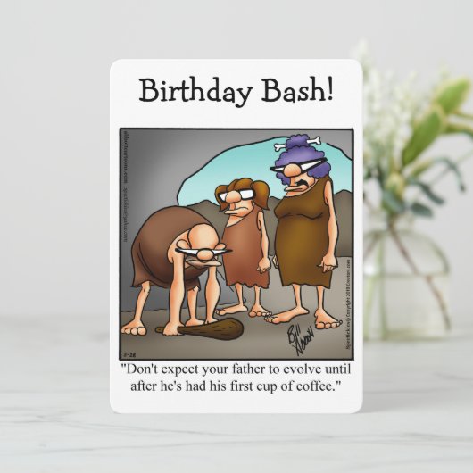 Grappig feest voor hem kaart (Staand voorkant)