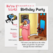 Grappig feest voor hem kaart (Voorkant / Achterkant)