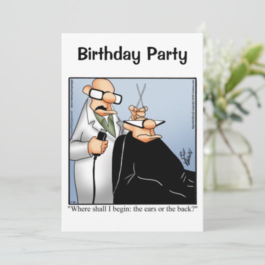 Grappig feest voor hem kaart (Staand voorkant)