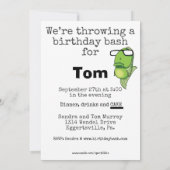 Grappig feest voor hem kaart (Achterkant)