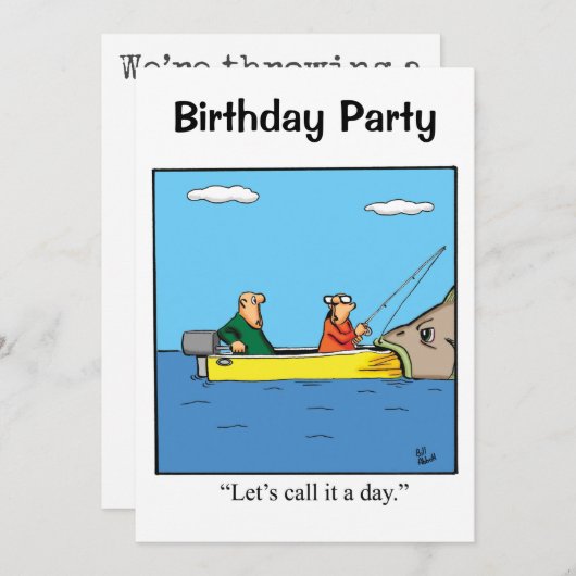 Grappig feest voor hem kaart (Voorkant / Achterkant)