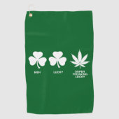 Grappig feest voor jongens op St. Patrick's Golfhanddoek (Voorkant)
