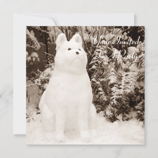 Grappig feestelijk afbeelding snowdog met kerst kaart (Voorkant)