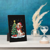 Grappig Feestelijk Hondenkostuum met versierde Ker Fotoplaat (Zijkant)