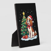 Grappig Feestelijk Hondenkostuum met versierde Ker Fotoplaat (Zijkant)