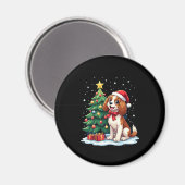 Grappig Feestelijk Hondenkostuum met versierde Ker Magneet (Voorkant / Achterkant)