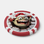 Grappig feestelijk Kerstmis 3dee monster Poker Chips (Enkel)