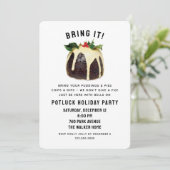 Grappig feestje kaart (Staand voorkant)