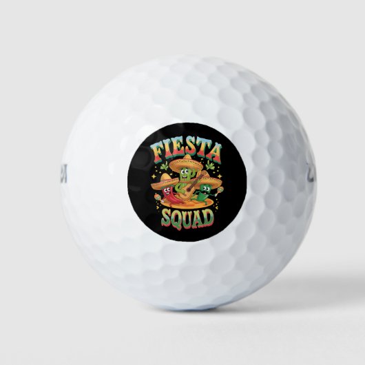 Grappig Feestteam Cinco De Mayo Mexicaans Feest Golfballen (Voorkant)