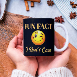 Grappig feitje, het kan me niet schelen koffiemok
